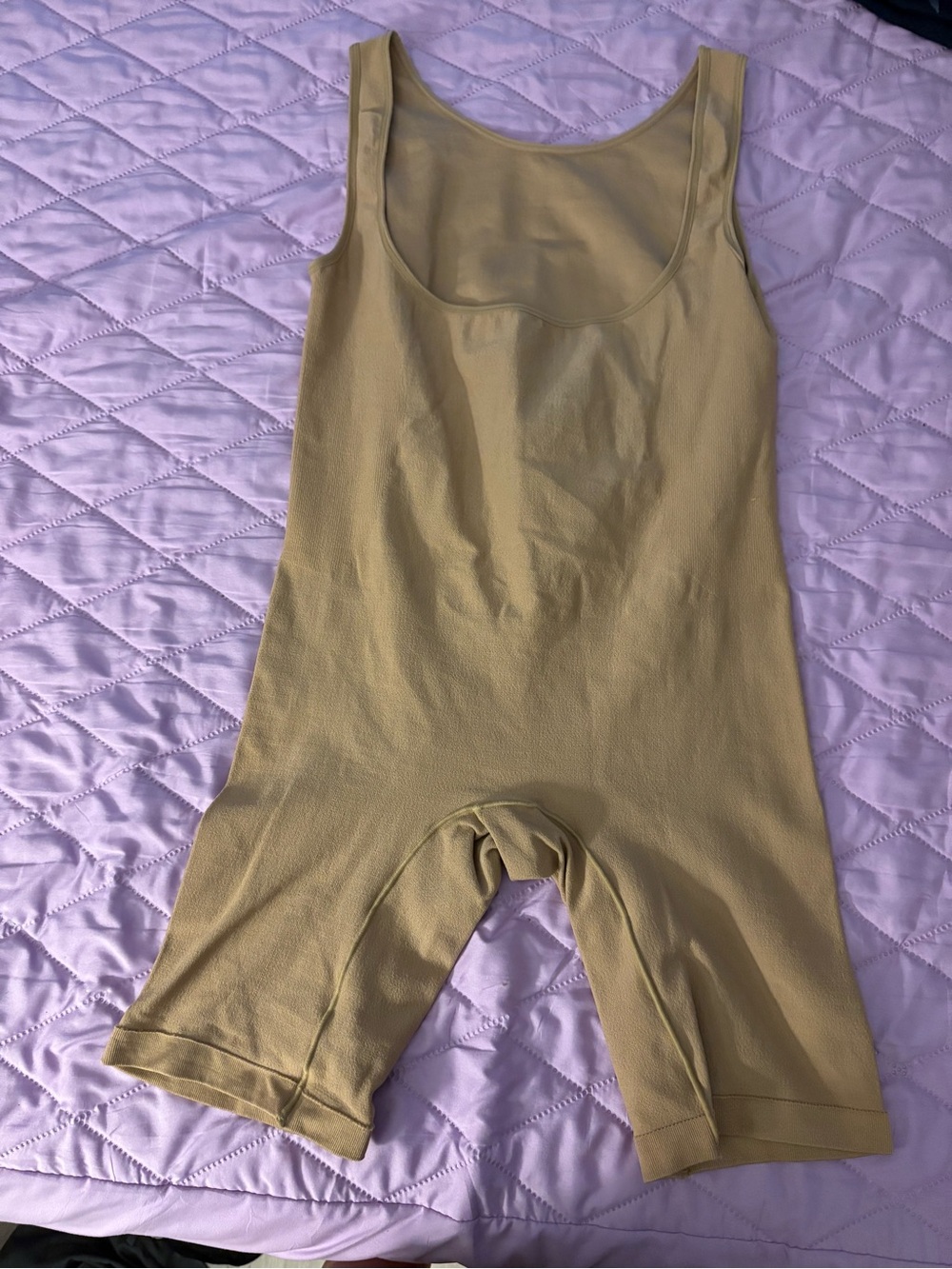 Sleeveless Shaping Bodysuit in Mustard Yellow